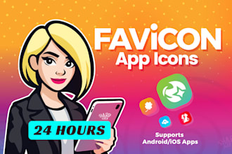 design premium favicon and logo with custom brand app icons in 24hrs