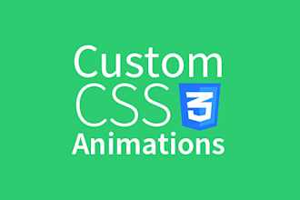 create a custom CSS animations