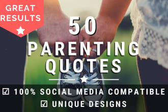design 50 parenting image quotes with your logo