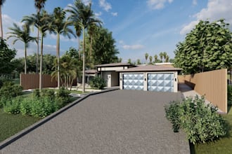 architecture 3d rendering for exterior