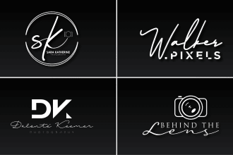 do photography logo design, photo watermark, drone signature