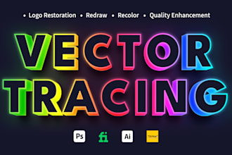do vector tracing to enhance or redesign any font or logo
