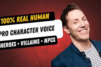 be your pro character voice actor for video games and animation