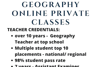 tutor and help with high school geography starting at 5