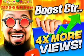 design eye catchy youtube thumbnail in 90 minutes