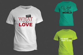 create a typography t shirt design