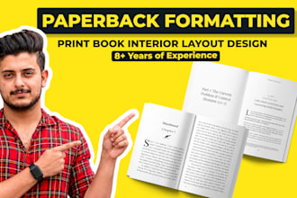 do book formatting, paperback, amazon KDP, interior layout design, kindle ebook