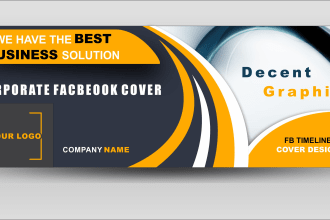 creat uniqe and modern facebook cover within 24 hours