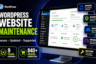 provide monthly wordpress website maintenance and support