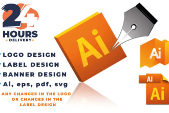 edit, update, trace or modify logo in adobe illustrator