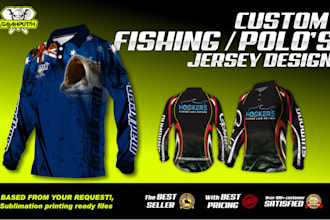 custom polo fishing shirt or sublimation polo shirt