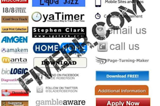 create two simple animated icon with include your text and logo