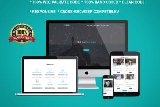 convert PSD, xd, figma, zeplin to responsive HTML5 template