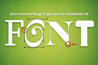 design custom font or ttf typeface