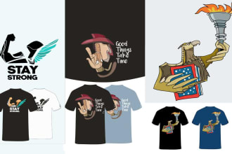 illustrate digital arts for tshirts