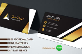 design two unique business cards in 6 hours