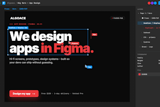 design your mobile app UI UX in figma conversion focused dev ready