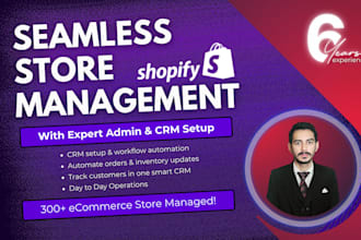 be your admin shopify store manager, backend operations