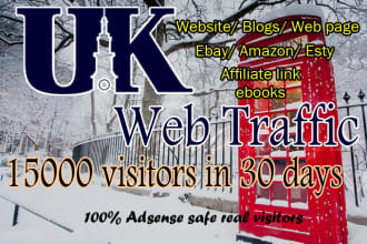drive UK based quality niche targeted web traffic
