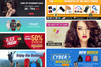 do shopify header or hero banner design