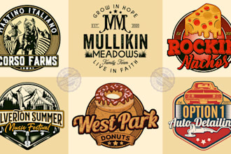 make professional vintage, retro business logo design