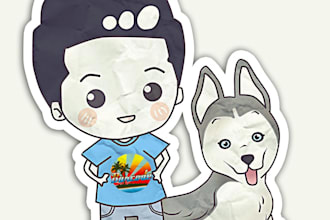 make a cartoon of you like the sample