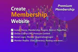 create a wordpress membership website