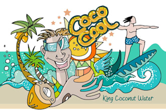 create digital illustrations for flyers and posters
