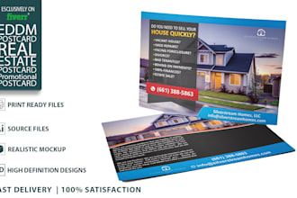 real estate poster, real estate postcard, eddm postcard design
