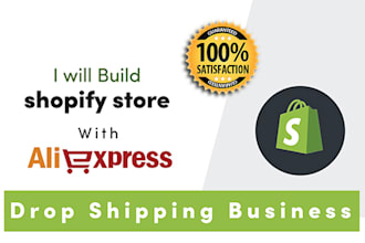 build a shopify store shopify website or dropshipping store