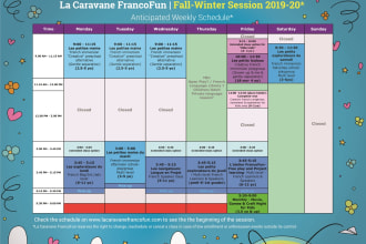 design your event schedule or timeline