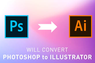 convert photoshop PSD to illustrator ai