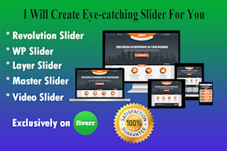 create awesome wp slider, revolution and master slider
