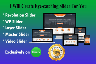 create awesome wp slider, revolution and master slider