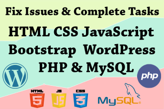 write html css javascript jquery ajax php and mysql script