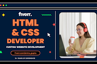 do any HTML5 and css3 work