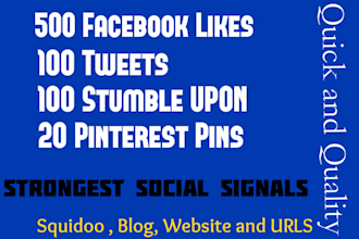 strongest SOCIAL Signals for websites