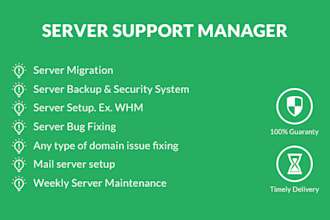 do any type of hosting support tasks in 24h