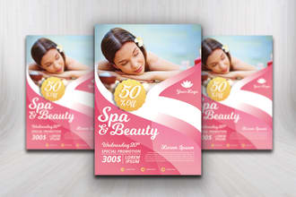 clean professional flyer salon beauty spa design