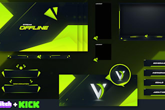 design a custom twitch overlay stream package and more