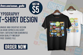 do a creative typography tshirt design
