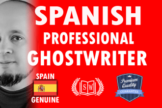 be your book writer in spanish, ghostwriting script service