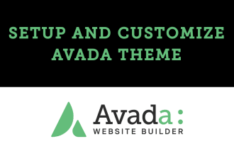 install,setup and customize your avada theme