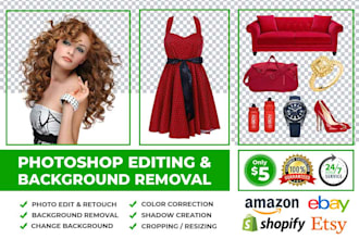 background removal, photoshop editing, cut out, amazon product