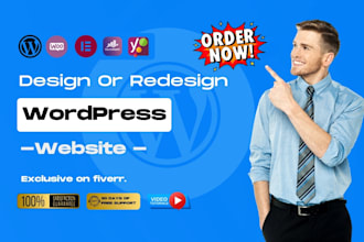 create wordpress elementor website, wordpress shop, business website development