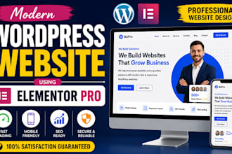design wordpress website with elementor pro