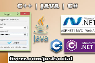 do cpp or java or csharp programming task