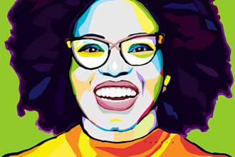 make pop art portrait of your face
