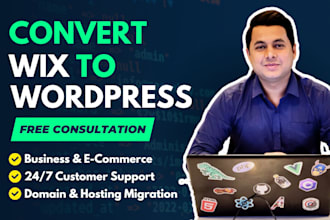 convert clone wix to wordpress website