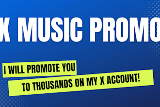 promote your music on my booming x account